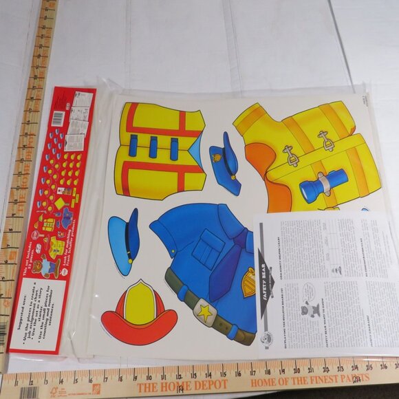 Safety Bear NEW Unopened BULLETIN BOARD SET (gets dressed in diff clothes) - Picture 3 of 11